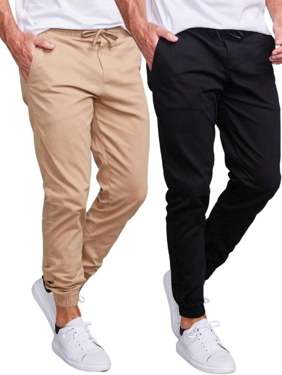 Kit 2 Men's Jogger Jeans With Cuff - màu đen - Xem 1