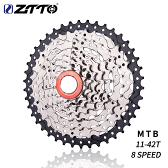 ZTTO 8S42T Bicycle 8 Speed 11-42T Cassette Mountain Bike 8speed Steel 8s MTB 8v Freewheel Bicycle Parts For M410 M360 M310 Upgrade Kit