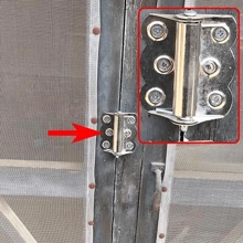 Stainless Steel Butterfly Hinges For Mesh Screen Door, Automatic Closing, Spring-Loaded Hinge Mechanism - Silver - View 5