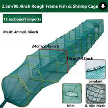 1 Máy Tính Di Động Lưới Đánh Cá, Bẫy Tôm Hùm, Tôm Càng Lưới Đánh Cá, Có Thể Gập Lại Lưới Đánh Cá Phụ Kiện Câu Cá Dụng Cụ - màu xanh lá - Xem 7