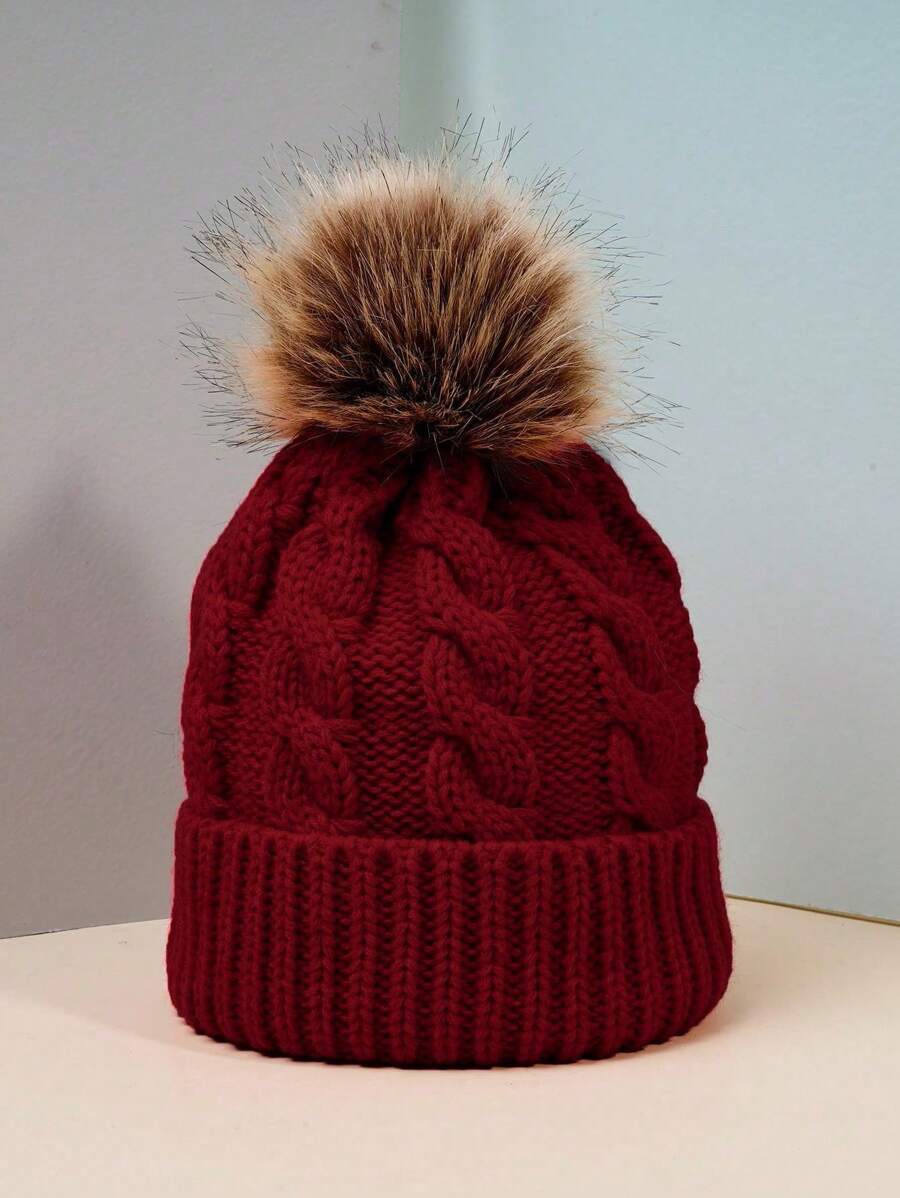 1pc Autumn/Winter Unisex Elastic Knit Beanie Hat, Fashionable Streetwear Hip Hop Braided Knit Cap, Warm Lined Y2K Cuffed Skullcap - Knitted Hat - View 1