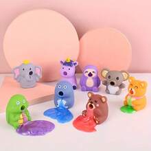 1pc Cartoon Puke Slime Pinch Prank Vent Vomit Toys Cute Toy - Multicolor - View 1