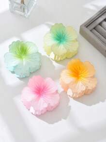 4 件/套女士卷曲花朵发夹，8 厘米/3.14 英寸花朵设计，适合日常佩戴、礼物/赠予他人/发夹/花朵 - 多色-4Pcs - 查看 3