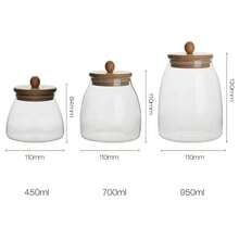 Coffee Canister And Food Storage Container Set - Coffee Airtight Canister For Coffee Beans - Sealed Food Storage Container - Coffee Storage Container - Clear Glass, Gift Boxed - Multicolor - View 3