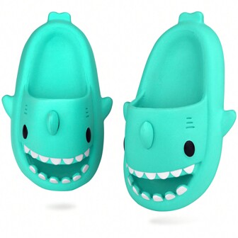 Boys Girls Shark Slippers Summer Cloud Sliders Sandals Cute Soft Lightweight Anti-Slip Beach Pool Shower Shoes Indoor Outdoor