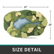 Moss Bath Mat, Ultra Thick Soft Green Bathroom Rug, Water Absorbent Non Slip Microfiber Bath Rugs For Bathroom Floor, Shower, Sink, Bedroom, 20"X32" - Rêu xanh - Xem 4