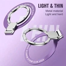 Adjustable Anime Sparkle Phone Ring: 360° Rotatable Iron Kickstand, Glitter Design, Wireless Charge Compatible - Multicolor - View 10