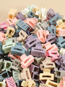 Set da 20 pezzi di fermagli per capelli quadrati a colori cartoni animati carini di morandite, per uso quotidiano casual, colori casuali