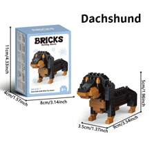 1 pièce Série chien de compagnie Blocs de construction de particules de taille micro, un jouet qui développe la dextérité des doigts et les capacités de réflexion, convient aux débutants dans les blocs de construction de cadeaux, décoration de chambre
