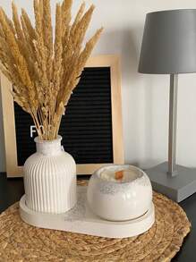 3pcs/Set Flower Vase, Oval Tray, Storage Jar Silicone Molds For DIY Resin, Plaster, Cement Handmade Crafts Home Decor