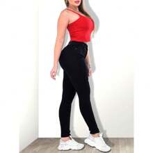 Kit 3 Women's Jeans Skinny Premium Lycra, Very Stretchy, High Waist, Elastane, Butt Lift, New With Pockets - Nhiều màu - Xem 5