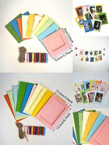10pcs/Set Paper Photo Banner, Hanging Photo Wall For Wedding, Anniversary, Birthday, Holiday Parties, Home Decor, Desktop DIY Decoration (With Clips And Twine),Christmas