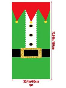 1 pieza Decoración de puerta navideña Caja de regalo con lazo Fondo para decoración de fiesta en interiores y exteriores, decoración del hogar (Rojo) Decoración navideña dulce para el hogar, pancarta colgante de puerta navideña, fondo adecuado para la puerta principal, decoración de cumpleaños, Año Nuevo y Navidad - Multicolor - Ver 12