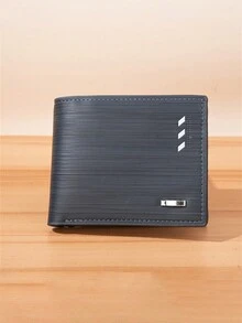 1pc Men's Slim PU Leather Short Wallet Money Clip Multi-Card Card Holder Purse Stitching Horizontal Wallet Coin Purse Gift For Men - Multicolor - View 5