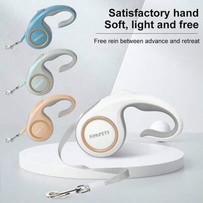 1pc material abs 3/5 metros trela de cachorro simples, trela de cachorro retrátil automática, trela de gato de caminhada ao ar livre à prova de explosão, adequada para suprimentos para animais de estimação