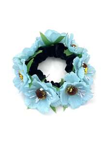 波西米亚纯色仿布雏菊花发带，弹力发带，适合发髻、马尾发夹