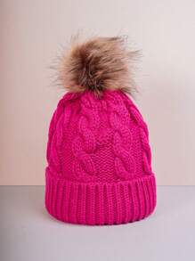 1pc Autumn/Winter Unisex Elastic Knit Beanie Hat, Fashionable Streetwear Hip Hop Braided Knit Cap, Warm Lined Y2K Cuffed Skullcap - Knitted Hat - View 14