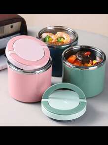 1 件 630/1000 毫升不锈钢保温午餐盒套装，带大容量和便携式手柄，厨房，圣诞礼物 - 彩色 - 查看 3
