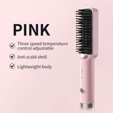 二合一直发梳 - 迷你、紧凑、适合旅行的设计，适合干湿造型。便携式拉直和卷发器，带可调节温度控制。母亲节或任何场合的完美礼物。可用作直发器、卷发器、平板夹、卷发器、卷发棒、直发器、直发器和卷发器、直发器和卷发器、直发器和卷发器。 - 查看 5