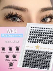 RITALASH DIY Lash Extension W04 Eyelash Extensions 168PCS Clusters D Curl LASH Individual Lashes Cluster Extensions Use At Home DIY - D - View 3