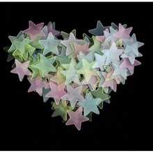 Conjunto de Decoração Brilhante no Escuro de Estrela e Lua Grande, Adesivos de Parede Luminosos 3D de Estrela, Adesivo Romântico Fluorescente Brilhante no Escuro para Quarto/Sala de Estar, Decoração Brilhante DIY - Multicolorido - Visão 11