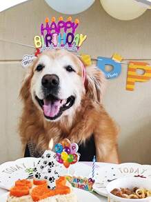 1pc Cat Paw Shaped Number 0-9 Pet Themed Birthday Party Cake Candles Decoration,Christmas