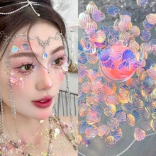 1pc Mermaid Scale PVC Loose Glitter Sequins For Nail Art, Sewing, Wedding Decoration, Approx. 12g/120pcs, Suitable For DIY Decoration, Valentine's Day, Cosplay, Easter - Multicolor - View 8