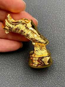 1 件迷你足球俱乐部金靴奖杯顶级足球奖品奖杯玩具高品质模型球迷纪念品礼物生日礼物 - 金色 - 查看 4