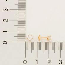 WOMEN'S 18K GOLD EARRINGS SECOND HOLE CHILDREN'S ZIRCONIA STAR ROMMANEL 524224 - 金色 - 查看 3