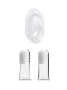 (1pc White With Box / 2pcs/Box) Infant Thumb Toothbrush, Silicone Baby Finger Toothbrush, Baby Tongue Cleaner Brush Box / (Box Style Color Random 1 Set) - Multicolor - View 13