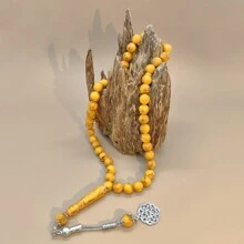 45pcs Men's Faux Amber Beads Bracelet/Tasbih/10mm - 45 Imitation Beeswax - View 13