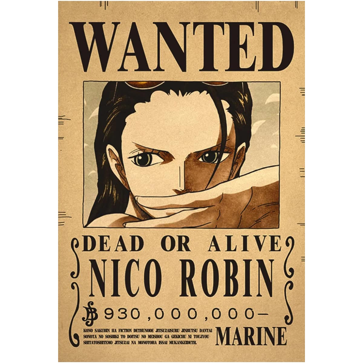 Piece Poster, One, Pirates, Wanted Poster, Wanted 1 Pc - 灰色 - 查看 1