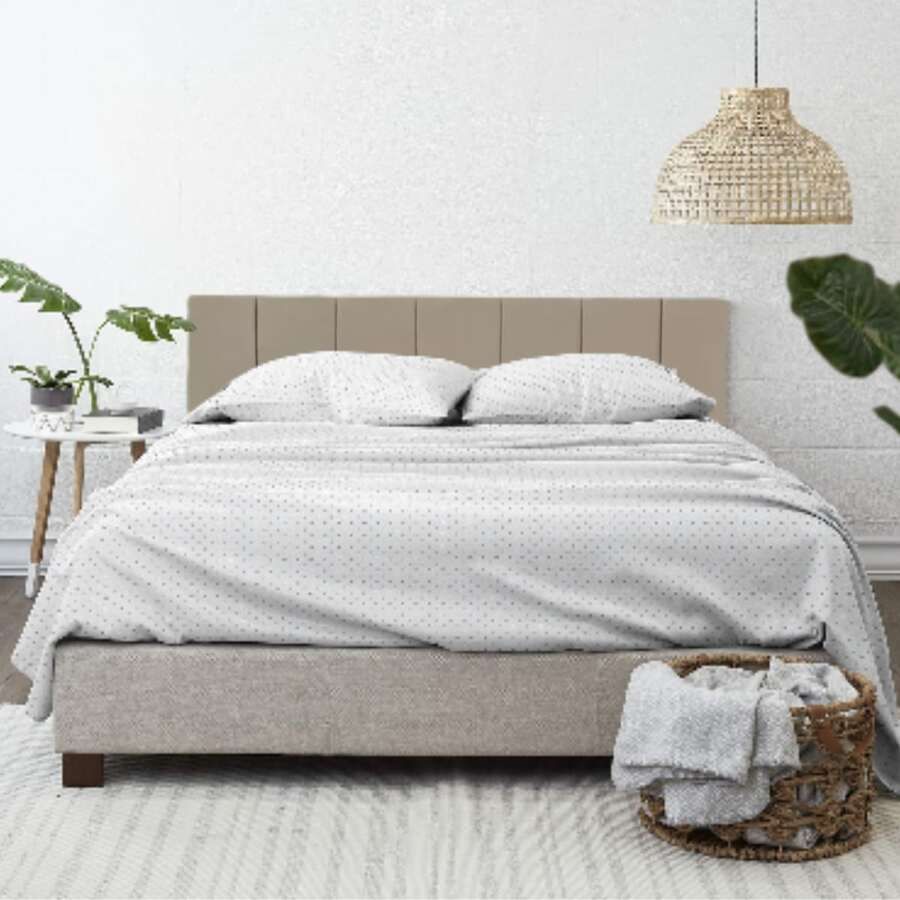 Cabecera De Paneles Matrimonial Economica Berry Home - Beis - Ver 1