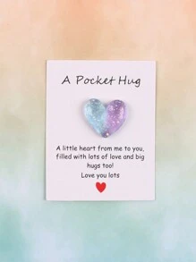 1 件/3 件/10 件小爱心口袋拥抱卡，特别生日婚礼派对情人节礼物，隔离礼物，拥抱信物，想想你的礼物可爱的树脂动物装饰与鼓励贺卡，家居装饰，房间装饰，奇怪的东西，回到学校情人节