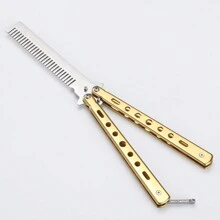 1pc Comb Style Butterfly Knife Toy, Folding Comb, Practice Butterflies Knife Beginner Training Toy, Best Gift For Gaming And Anime Fans - Multicolor - View 11