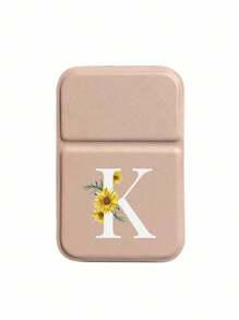 1pc Mini Pink Flower White Letters Foldable Portable Makeup Mirror,Letters Of A-Z Makeup Mirror With Bracket, Travel Mirror, Beauty Products, Desktop Makeup Mirror, Rectangular Desktop Compact Mirror Foldable Small Minimalist Makeup Mirror, Travel Portable Makeup Mirror For Women's Gift - The Best Gift For Mom And Teacher