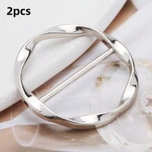 2 piezas/5 piezas Anillo de clip de bufanda de seda Clip de corbata para camiseta de mujer Clip de metal de moda Clip de anillo de prenda Clip de empaquetado de anillo