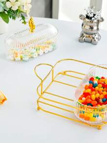 1 Set Of Elegant Elliptical Snack Platters With 2-3 Compartments - Perfect For Nuts, Dried Fruit And Sweets - Ideal For Family Living Rooms, Weddings And Parties - M - 查看 4