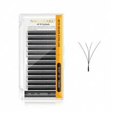 1pc NAGARAKU 4D W Lashes 0.07 C/D Premade 4D W Fan Lash Extensions Natural Soft Black/Brown W Style Lashes Faux Mink Individual Lashes Send In Random Packaginglash Clusters,Eyelash Clusters,Individual Eyelashes,Lashes,Fake Lashes - D - View 11