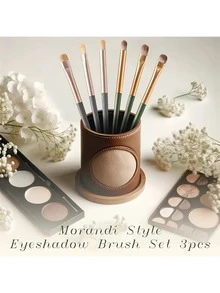 3支迷你化妆刷套装 - 超柔软，便携，适用于粉底、散粉和眼影 - 尼龙刷毛，无香精，适合所有肤质，化妆刷套装，化妆刷套装，化妆刷套装，全套化妆刷，化妆刷套装，全套化妆工具，化妆刷套装，化妆刷套装，化妆礼盒套装