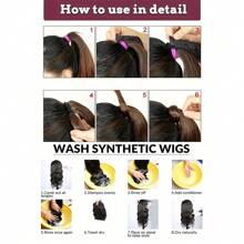 Ngô Sóng Đuôi Ngựa Nối Dài Kẹp Trong-22 Inch Dài Lượn Sóng Quấn Quanh Pony Đuôi Chịu Nhiệt Tổng Hợp Bộ Tóc Giả dành Cho Nữ - Nhiều màu - Xem 8