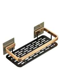 1pc Bathroom Wall Mounted Storage Rack Without Drilling, Load-Bearing Capacity Around 4kg