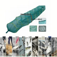 1 Máy Tính Di Động Lưới Đánh Cá, Bẫy Tôm Hùm, Tôm Càng Lưới Đánh Cá, Có Thể Gập Lại Lưới Đánh Cá Phụ Kiện Câu Cá Dụng Cụ - màu xanh lá - Xem 4