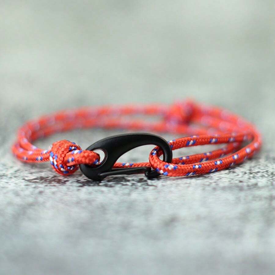 51Luckind Pulseira masculina de corda dupla camada deslizante ajustável paracord pulseira elegante nó náutico pulseira de corda presentes para ele