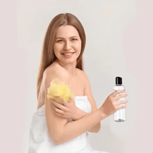 200ml Transparent Plastic Empty Bottle With Black Disc Cap, Squeezable Refillable Container For Shampoo, Lotion, Cream - Multicolor - View 3