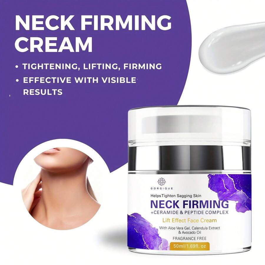 Crema reafirmante para el cuello - Reafirma y levanta la piel flácida y ...