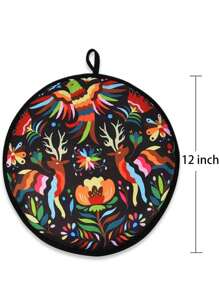 玉米饼保温袋 12 英寸隔热且可微波加热的织物玉米饼保鲜袋可为玉米粉玉米饼披萨面包保温长达一小时， - 彩色 - 查看 8