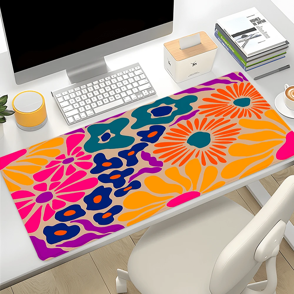 1 miếng lót chuột máy tính cỡ lớn họa tiết trừu tượng màu hồng và cam - Miếng lót chuột cao su chống trượt họa tiết hoa thời trang cho văn phòng/gia đình/ký túc xá - Quà tặng hoàn hảo cho bạn trai/bạn gái Miếng lót chuột chơi game trở lại trường Phụ kiện bàn làm việc Đồ dùng văn phòng Phụ kiện bàn làm việc Miếng lót chuột Miếng lót chuột cho bàn làm việc