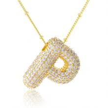 女士首字母项链 金色字母项链 - 金色 - 查看 19