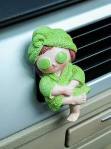 1 buc. Decor pentru gura de aerisire auto în formă de fată verde, potrivit pentru utilizare în mașină - Verde - Vizualizare 5